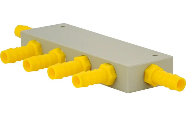 Lilie Lily White YELLOW Water Distribution Block 3 Outlets 2 Lilie Lily White YELLOW Water Distribution Block 3 Outlets - Image 2