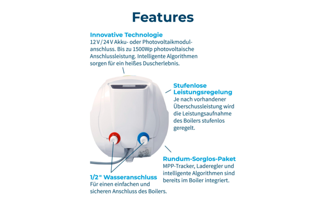 Fothermo Photovoltaic Caravan Boiler 10 Liters 4 Fothermo Photovoltaic Caravan Boiler 10 Liters - Image 4