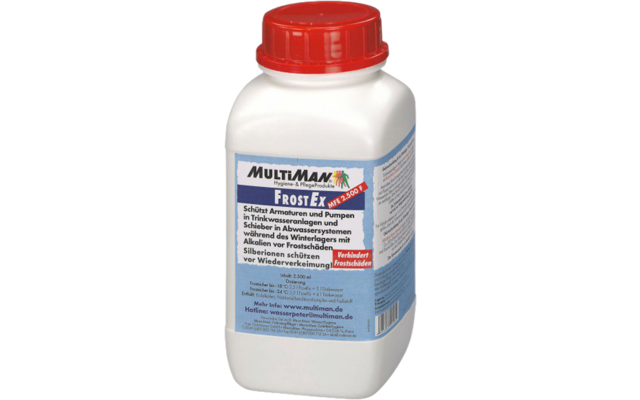 MultiMan FrostEx Antifreeze For Drinking Water Systems Liquid 2500 Ml 1 MultiMan FrostEx Antifreeze For Drinking Water Systems Liquid 2500 Ml
